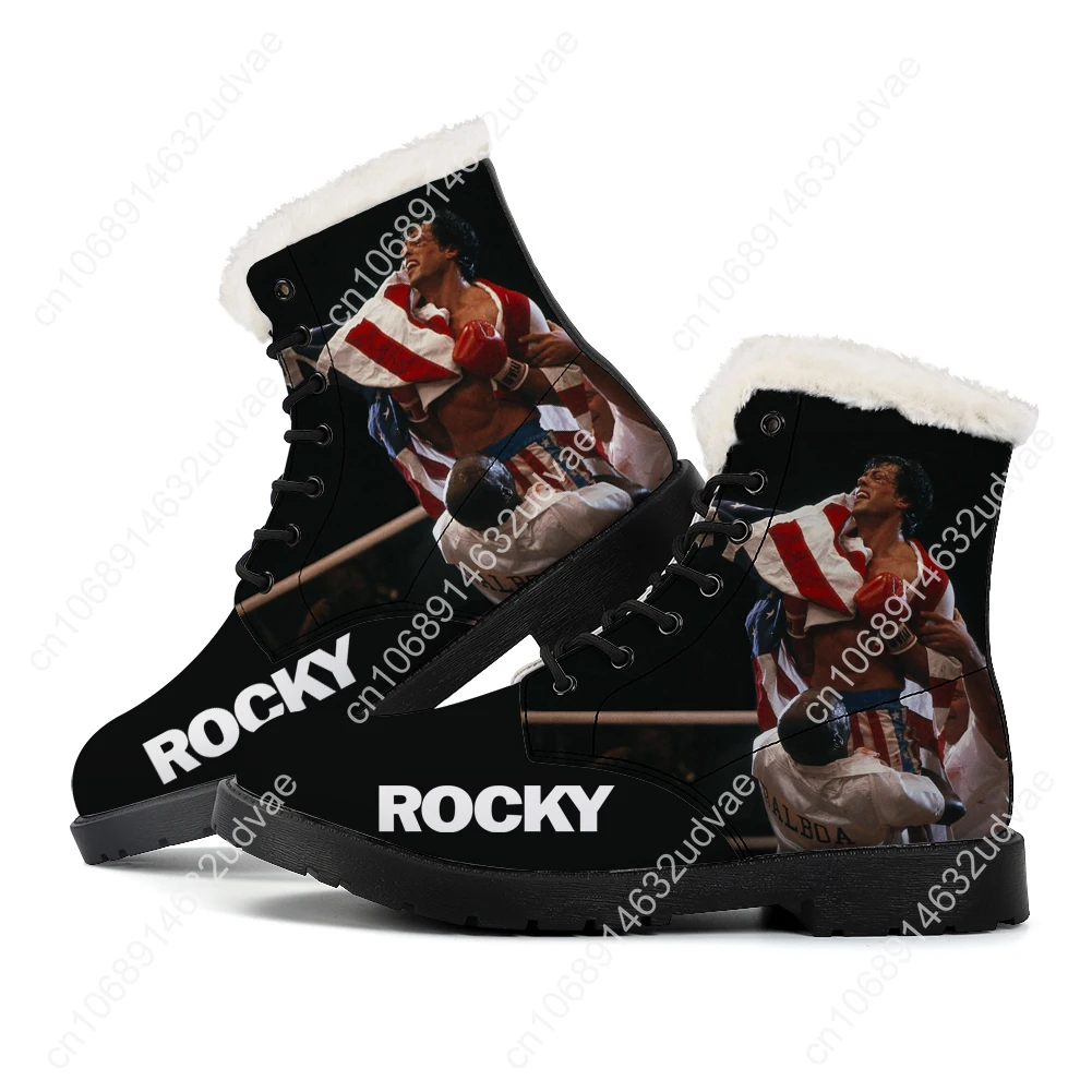 

R-Rockys Plush Boots Boxer Mens Womens Teenager Shoes Casual Boot Outdoor Light High Quality Print on Demand Customize Shoe