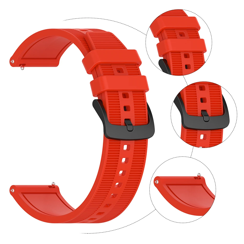 

22mm Sports Watchband Solid Color Adjustable Watch Band Wrist Band Strap for Huawei Watch GT4 for Samsung Galaxy Watch 3