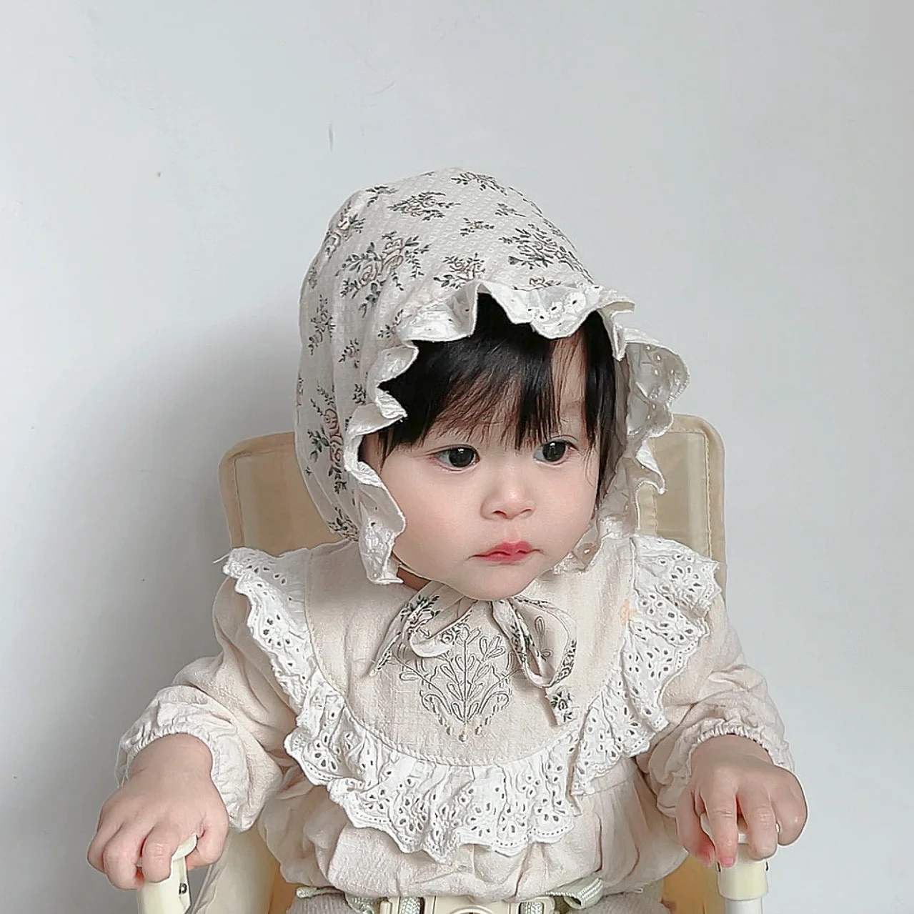 

_ Осенняя новая Корейская версия хлопковая кружевная шляпа для девочек с защитой от солнца для новорожденных