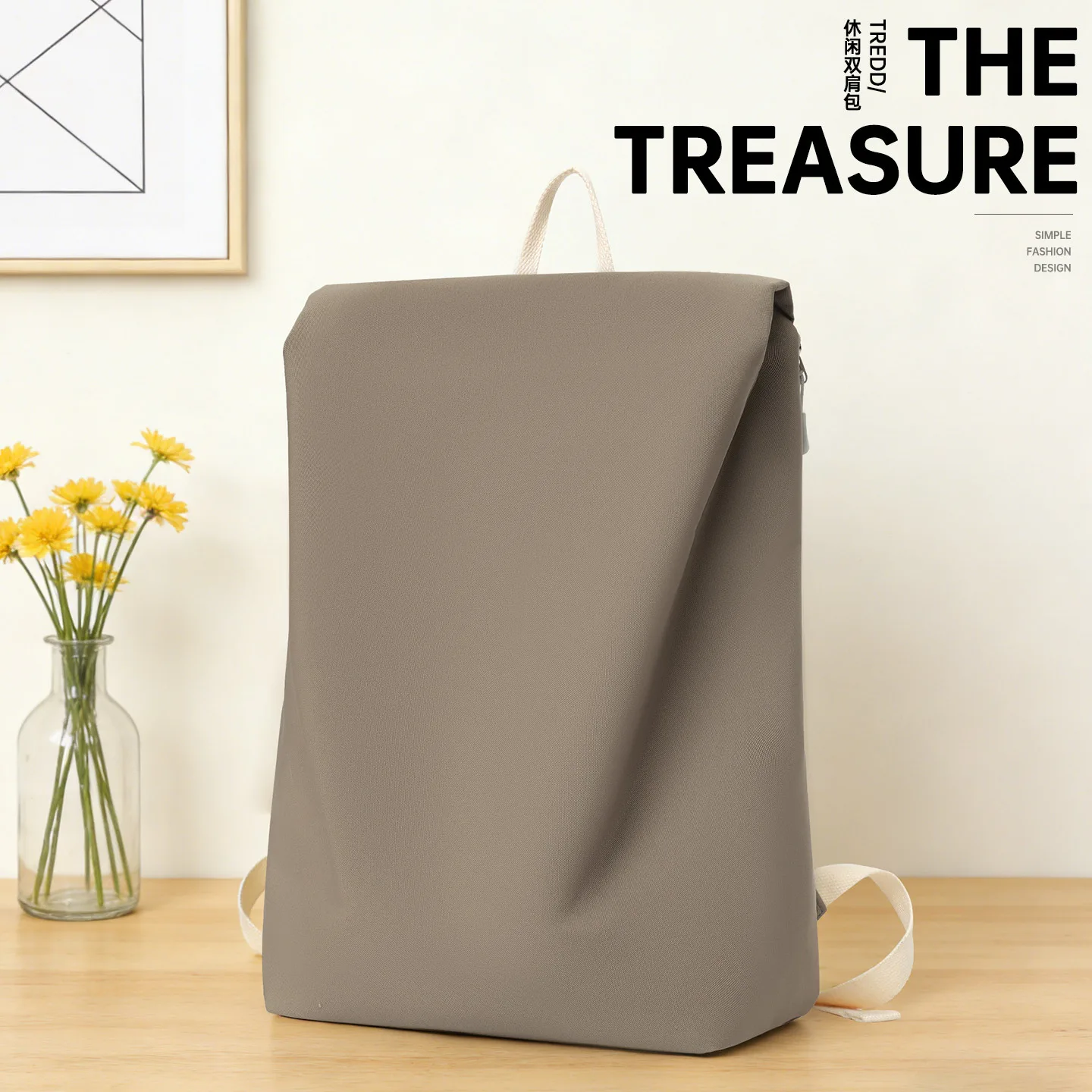 New Korean Version Backpack Women's Simple and Lightweight Anti-splashing Travel Leisure Backpack Trendy Student Schoolbag