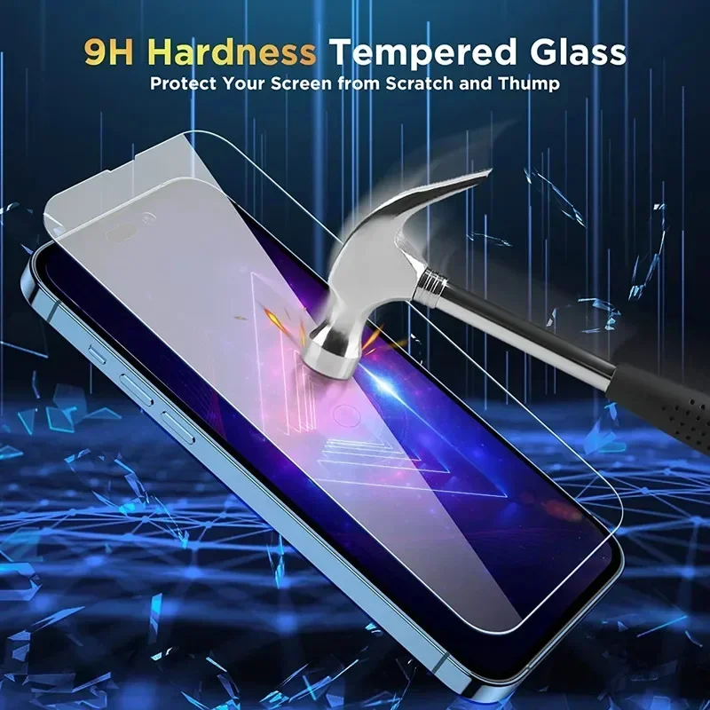 6 in 1 Tempered Glass Camera Lens Protector for iPhone 11 14 Pro 15 13 12 Pro Max 14 15 Plus Screen Protector Glass on iPhone 11