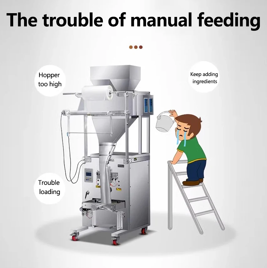 Granule Powder Packaging Machine Bucket Incline Elevator Material Loader Conveyor Belt Fully Automatic System