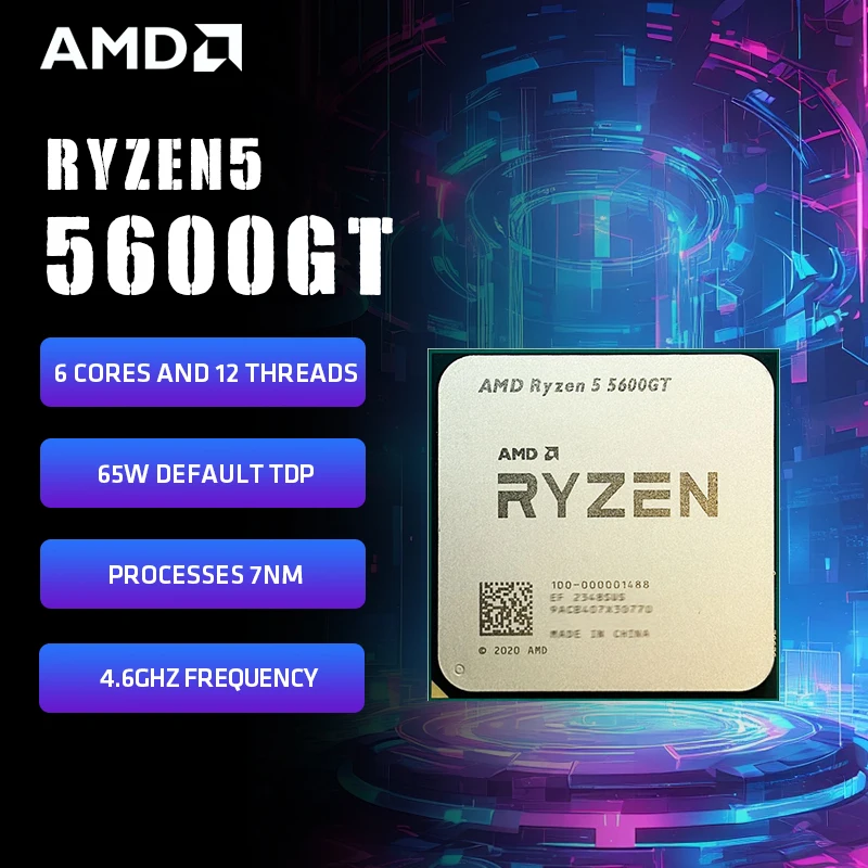 NEW AMD Ryzen 5 5600GT R5 5600GT 3.6 GHz 6-Core 12-Thread CPU Processor 7NM L3=16M Socket AM4 No Fan
