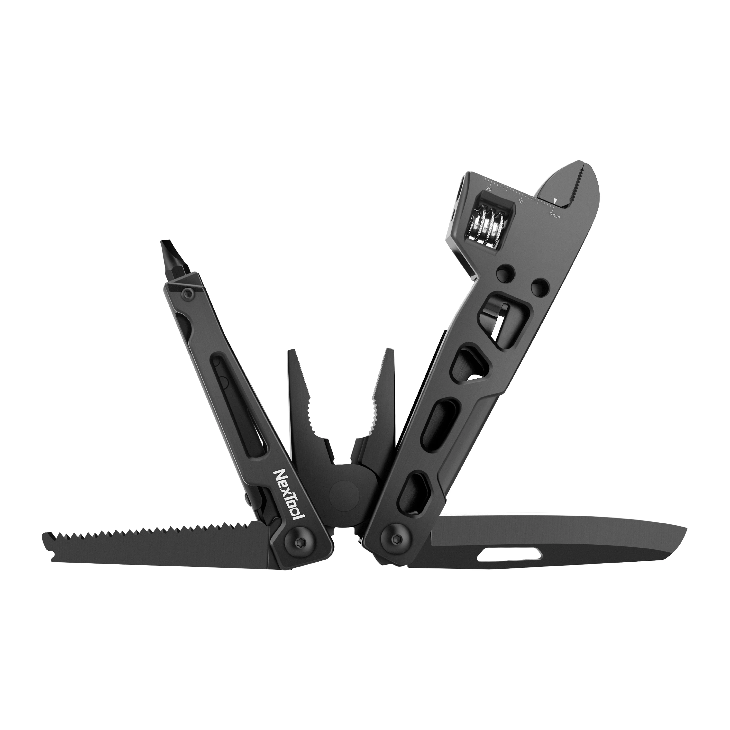 NexTool 9-in-1 multitool schaal vaste moersleutel mes opvouwbaar handgereedschap kit tang schroevendraaier bits houtzaag houtbewerkingsgereedschap