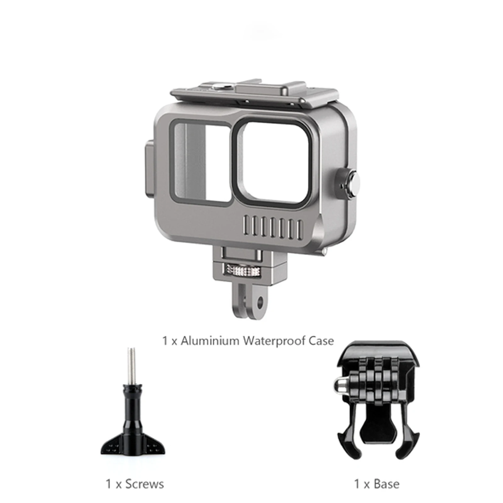 FHX-ซองกันน้ำ HD1สำหรับ Go Pro HERO 11 10 9อะลูมินัมอัลลอย30เมตรเกราะป้องกัน360องศาอุปกรณ์เสริมกล้องแบบพาโนรามา