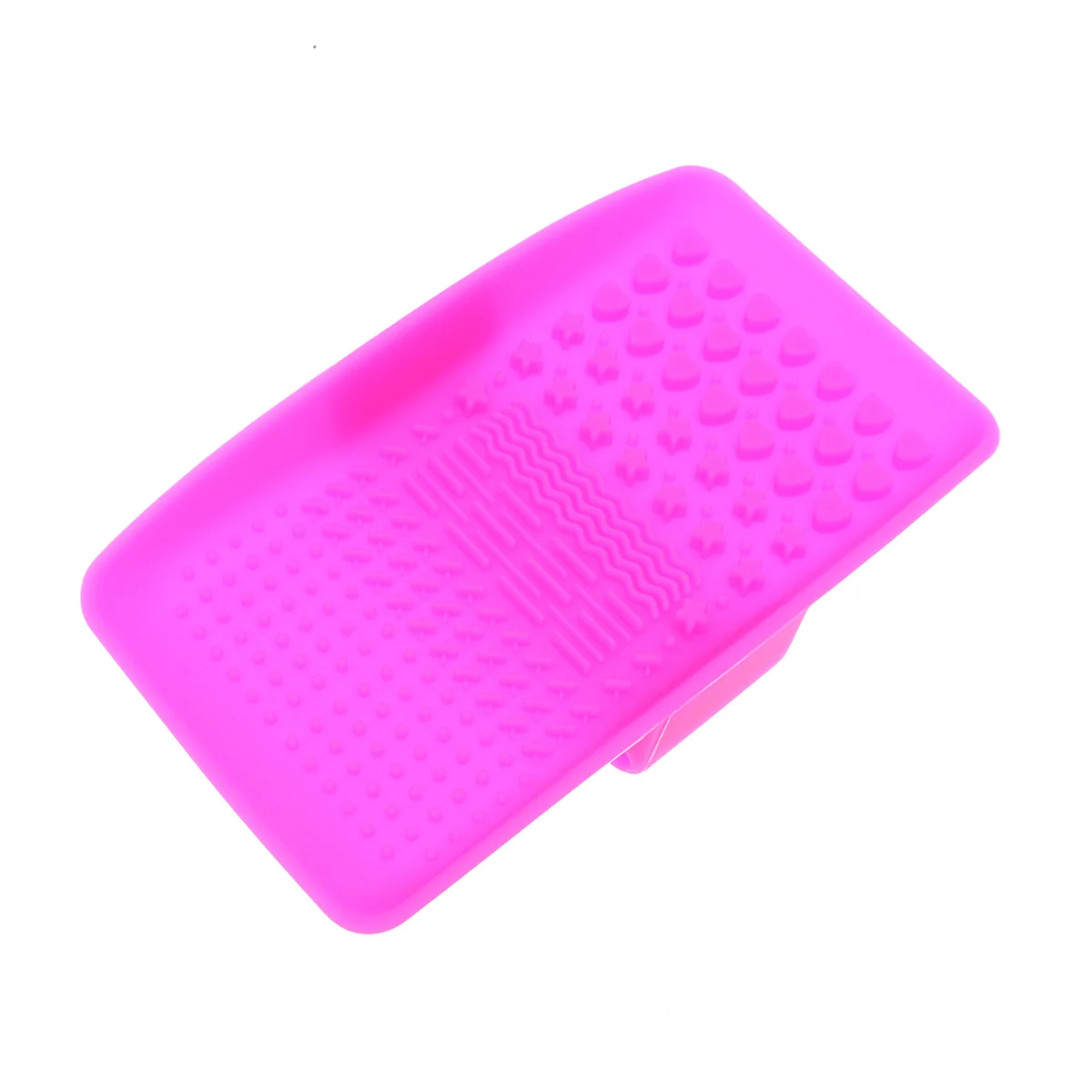 1pc tampone di pulizia in silicone rosato per il lavaggio del trucco durevole tappetino per scrubber strumento spazzola tampone per pulizia spazzola per trucco tappetino per pulizia