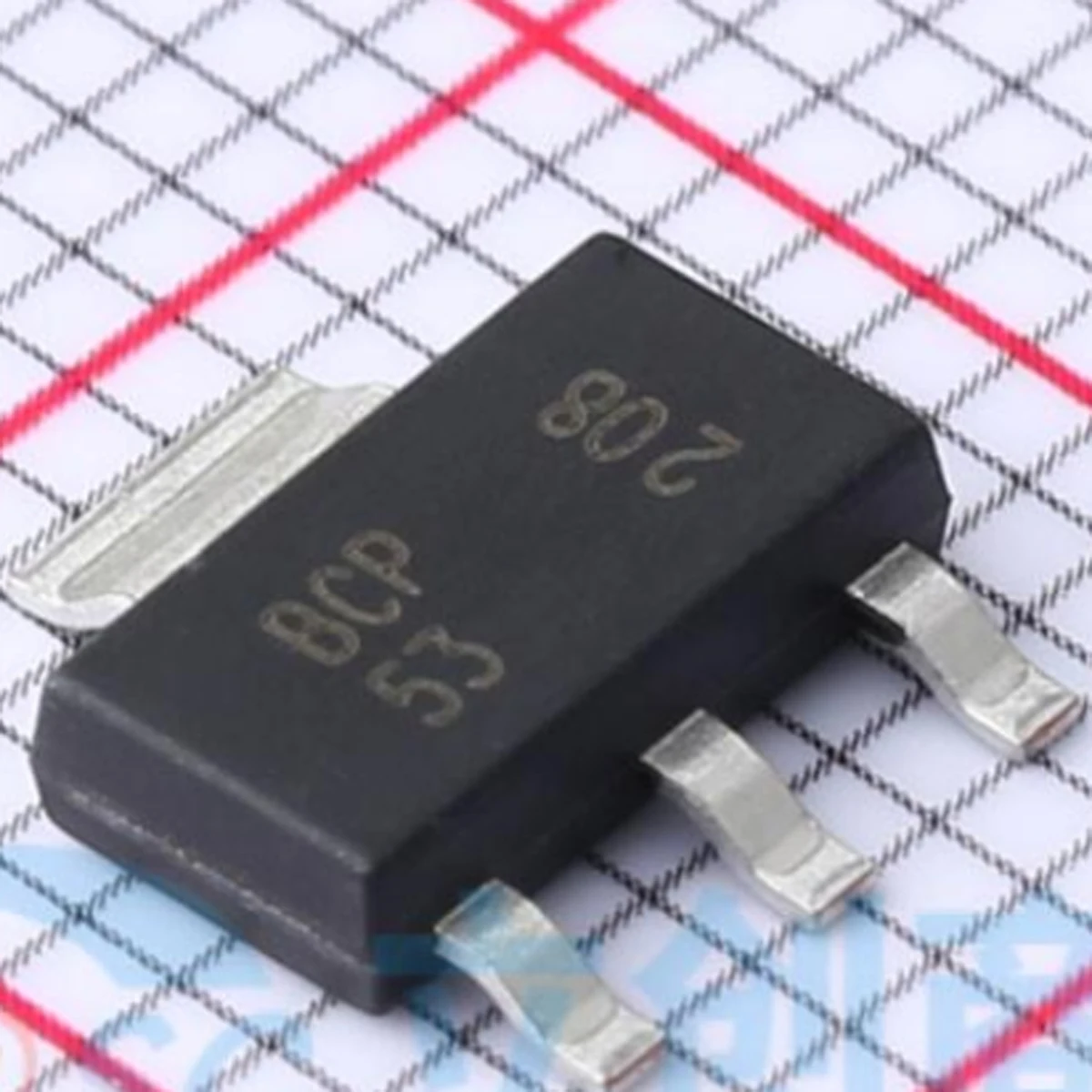 50pcs המקורי bcp 53 טרנזיסטור (bjt) 2w 80v 1a pnp sot-223: bcp53ta