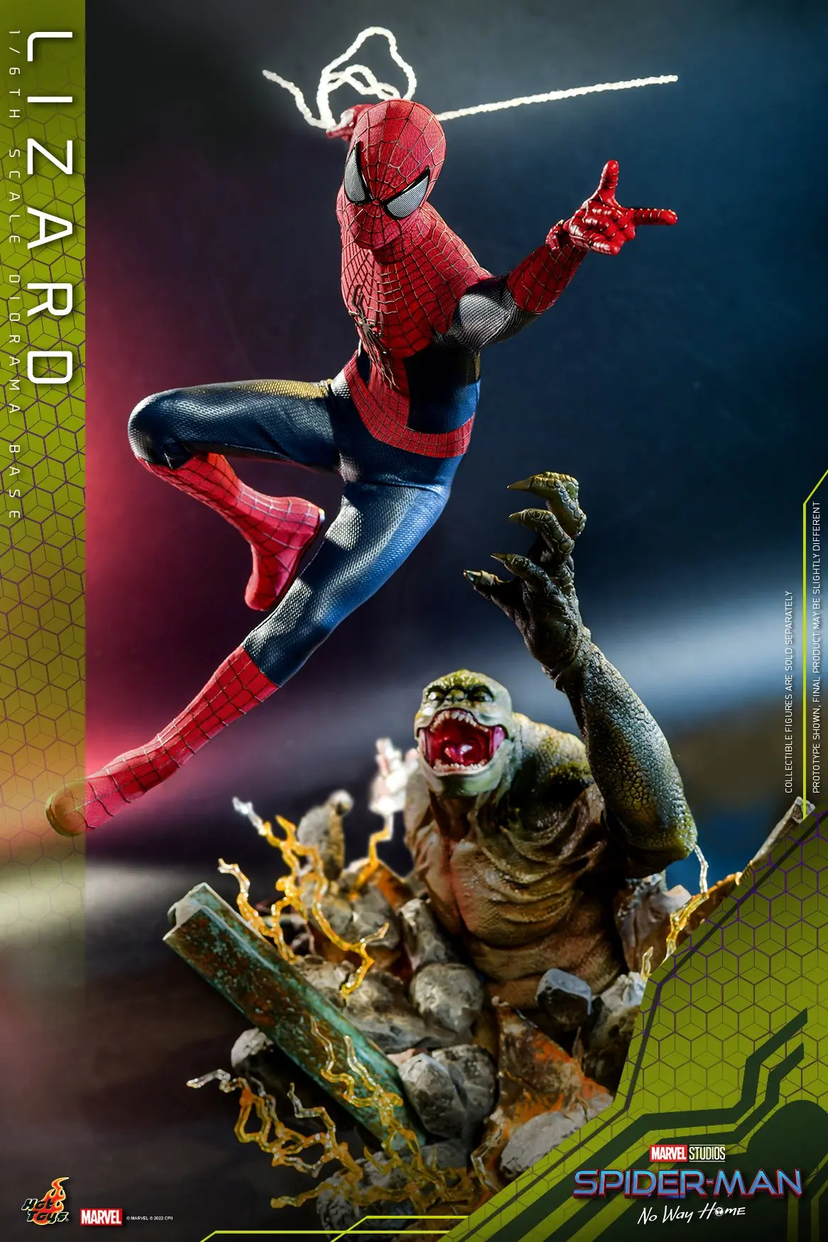 In Stock Hottoys MMS658 The Amazing Spider-Man ACS013 Lizard Diorama Base 1/6 Anime Action Figure Toy Gift Model Collection