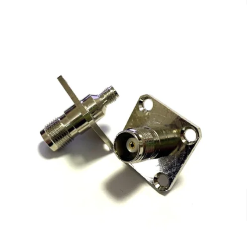 Adaptador de conector Coaxial de brida SMA hembra a TNC hembra de 4 orificios