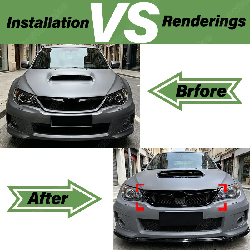 For Subaru Impreza WRX STI 2011 2012 2013 2014 Automobile Front Bumper Air Intake Grille Sports Racing Radiator Protective Cover