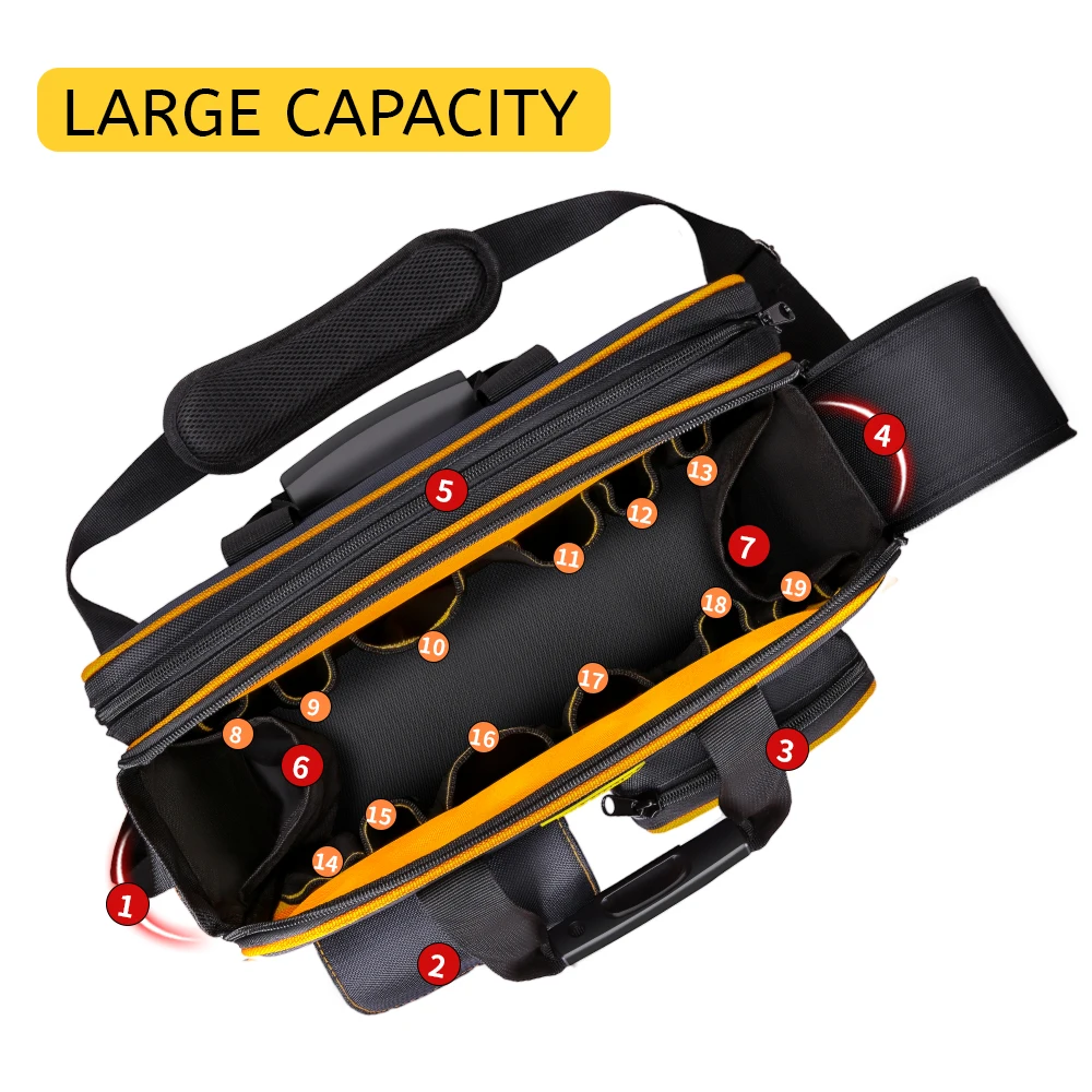 Electrician Tool Bag: Thick, Wear-Resistant, Multi-Functional, Large-Capacity Storage for All Your Repair Needs
