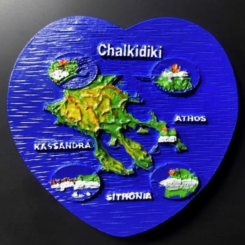 اليونان كريت مغناطيس الثلاجة Chalkidiki Kefallinia الهدايا التذكارية السياحية الثلاجة ملصقات المغناطيسي ديكور المنزل هدايا الزفاف