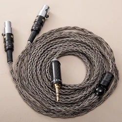 SYRNARN NEW 16 Core Headphone Braid Cable 2m 3m with Balanced 2.5/4.4/XLR/6.35mm for Audeze LCD-X LCD-XC LCD2 LCD3 LCD4 MEZE ZMF