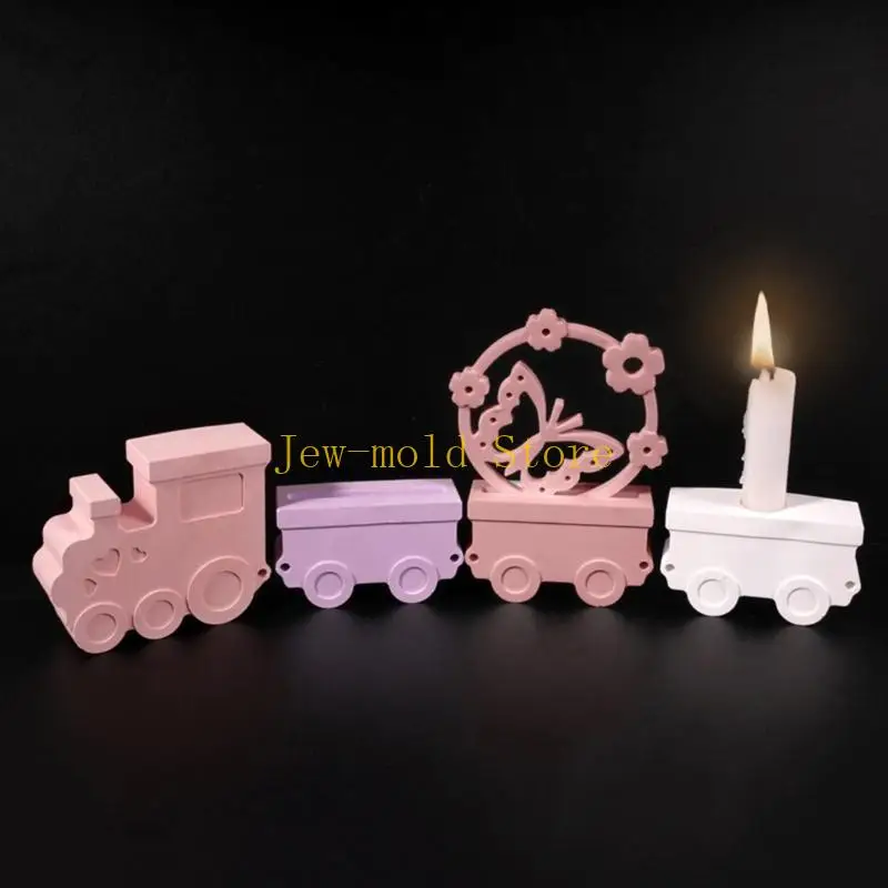 

C71B Train Series Holder Molds Crafting Moulds Suitable for Candle Holder