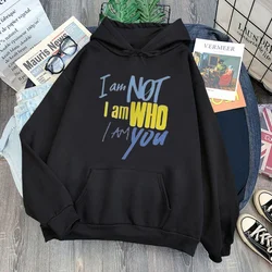 I Am Not Graphic Sweatshirt Korea Stray Kids Hoodies Women Cartoon Harajuku Gothic Girls Kpop Streetwear Women's Clothes