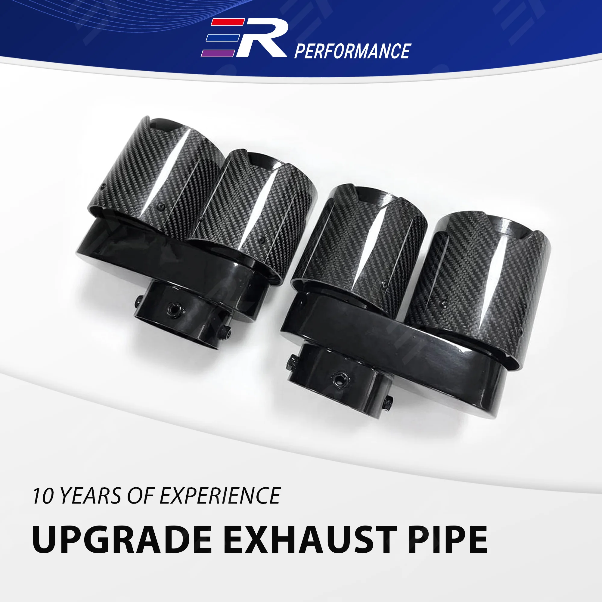 

1 Piece ER Black 304 Stainless Steel Real Carbon Fiber Cars Accessories For BMW Auto Modified Parts Tailpipe Rear Muffler Tip