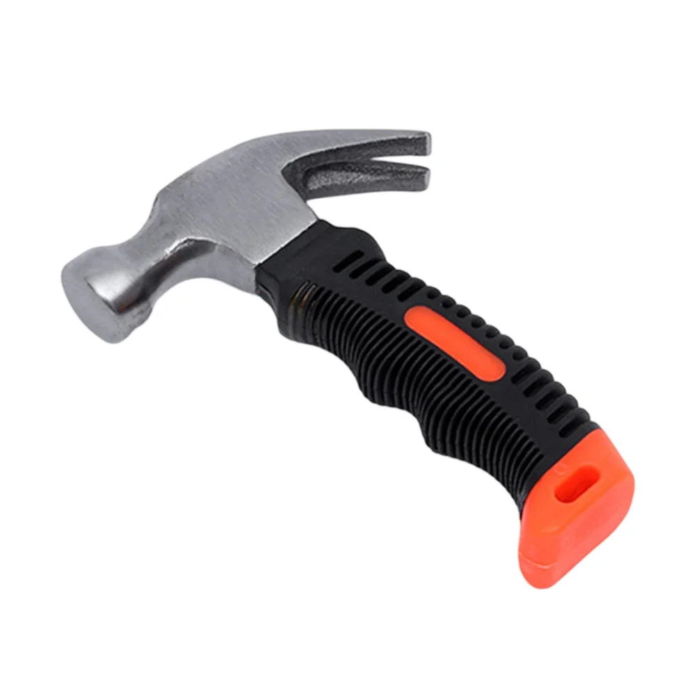 1pc Mini claw Hammer TPR Handle Mini Hammer Nail Hammer Car Escape Hammer small Household Hammer