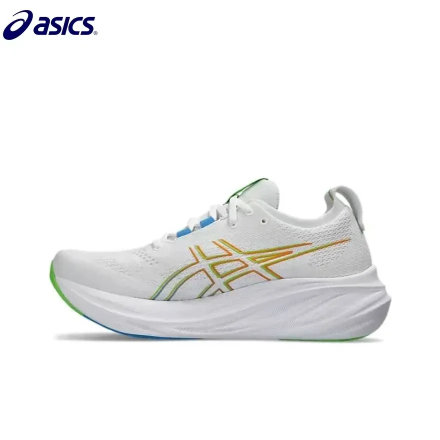 Original Asics Nimbus 26 Athletic Running Shoes Breathable Anti-slip Cushioning Road Running Shoes Men Women Sneakers