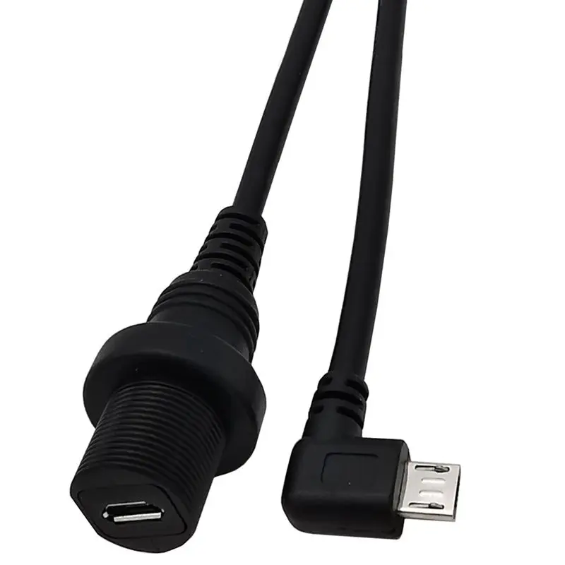 0.3m Waterproof Line Car Yacht Motorcycle Instrument Panel Micro 5P Extension Cable Data Charging Adapter Cable Male to Female