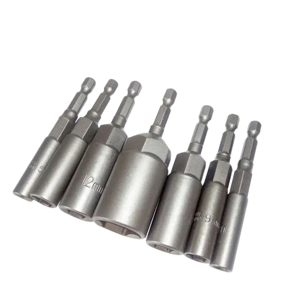 5.5-19mm Hex Socket Sleeve Adapter High-carbon Steel Length Deepen Impact Socket Screwdriver Key Head High Quality