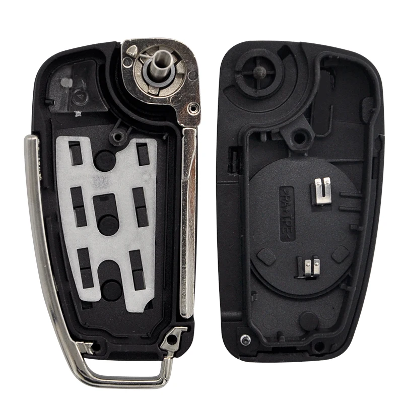 Datong World Car Remote Key Case For Audi  A2 A3 A4 A6 A6L A8 Q7 TT Filp Car Key Shell Blade Key Case 3 Buttons Car Accessory