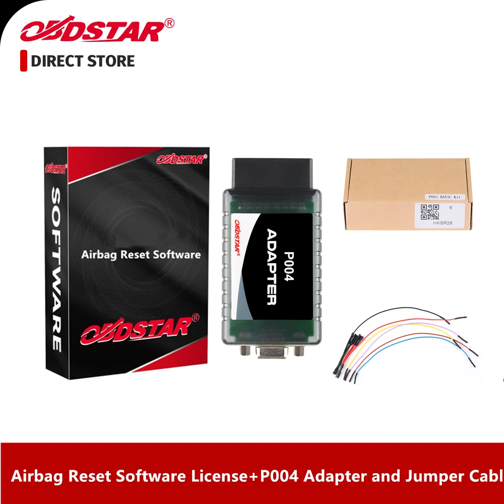 OBDSTAR Airbag Reset Software Authorization Plus P004 Adapter and Jumper Cable for OdoMaster Full Version