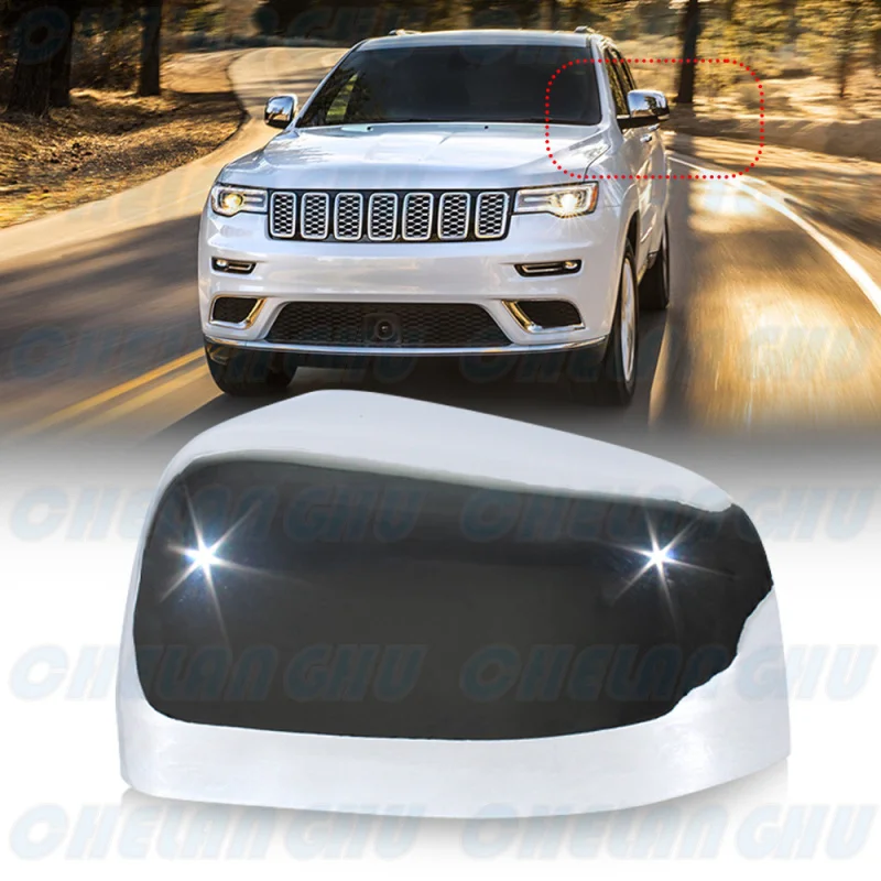 

For Jeep Grand Cherokee/Dodge Durango 2011 2012 2013 2014 2015 2016 2017 2018 2019 Left side Chrome Rear Mirror Housing Cover