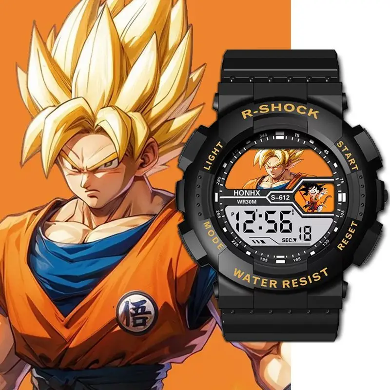 Dragon Ball Student Children's Watch Electronic Watch Waterproof Anti-Fall Timing Sports Alarm Clock Watch Son Goku Holiday Gift view 3