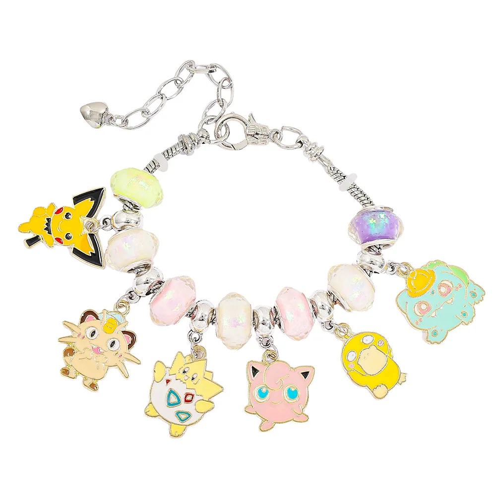 Eevee Snorlax Charmander Diy Bracelet Beads Anime Cartoon Accessories Pan Family Style Fashionable Couple Gifts