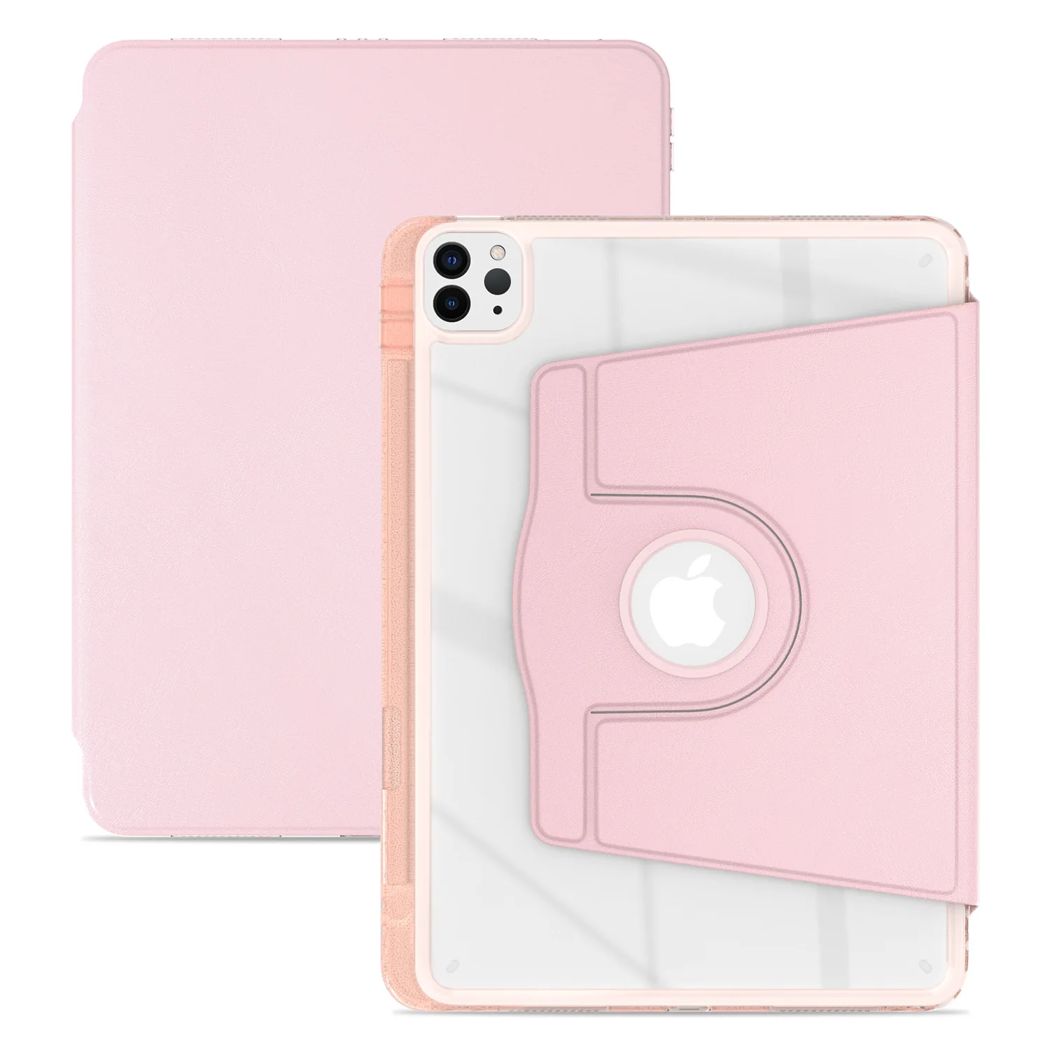 

360 Rotation Stand Case For iPad 2025 2024 Air Pro 10.2 10.9 11 12.9 13 inch 4 5 6 7 8 9 10th 11th Generation Clear Case Cover