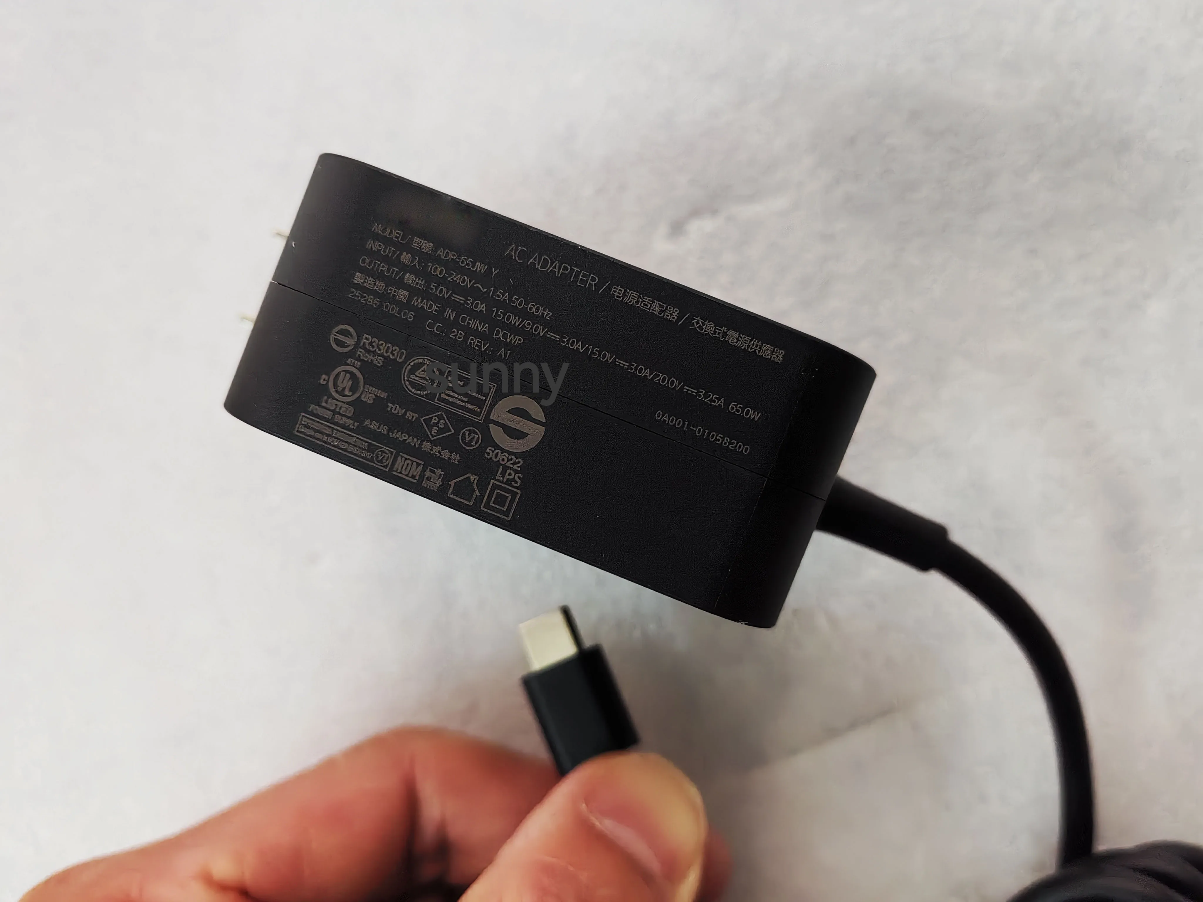 New Genuine 20V 3.25A ADP-65JW Y TYPE-C 65W AC adapter 0A001-01058200 For ASUS ROG Xbox Ally X (2025) RC73XA Gaming Handheld PC
