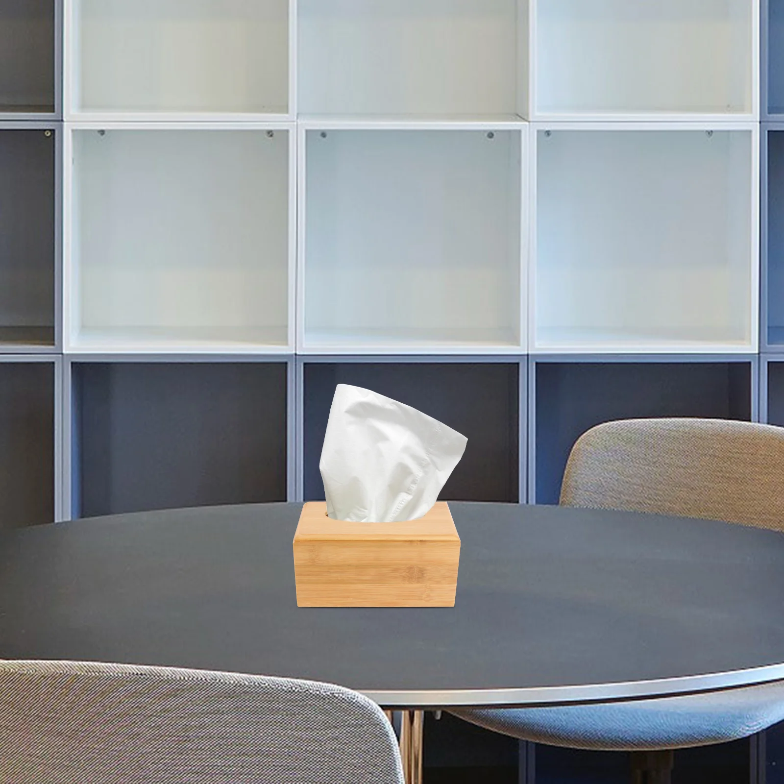 

Tissue Box Bamboo Container Napkin Case Storage Paper Towel Napkins Wooden Dispenser