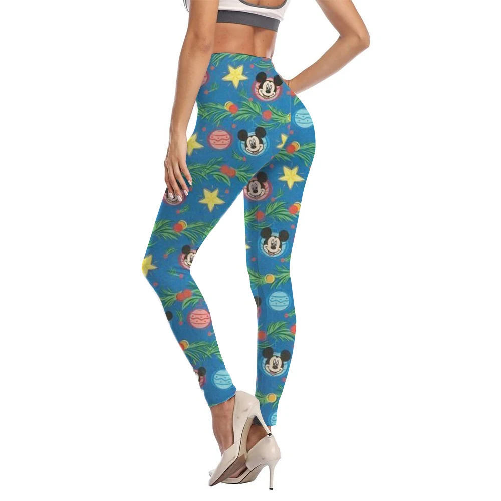 Women Gym Leggings Disney Mickey Mouse Minnie print Mujer Push Up Booty Pants Scrunch Sports Fitness High Waist Workout Yoga