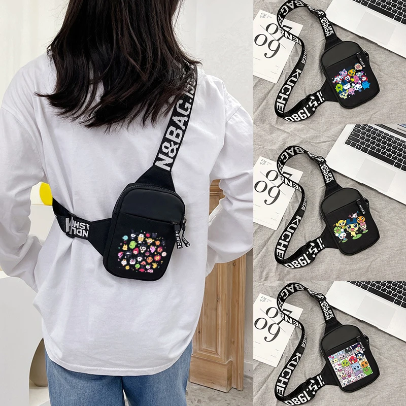 

Tamagotchi Girl Boy Crossbody Bags Anime Cartoon Shoulder Bag Leisure Cute Satchel Fashion Portable Chest Pouch Birthday Gift