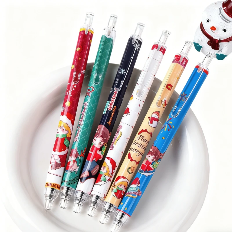 

Christmas Press Gel Pens Student Holiday Prizes Gifts Press Neutral Pen Creative Stationery Writing Supplies