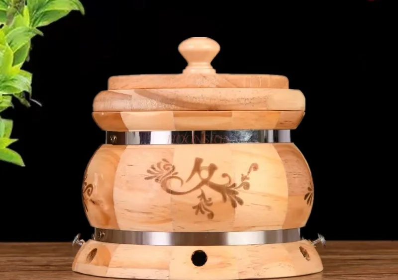 Navel moxibustion round abdomen moxibustion box solid wood moxibustion box navel moxibustion moxibustion moxa moxa column