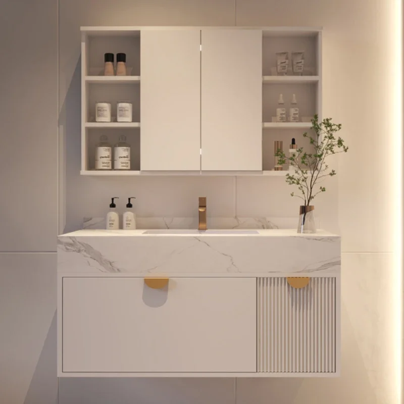 Slim Entrance Bathroom Cabinet Toilet Light Luxury Bathroom Cabinets Washbasin Storage Closet Gabinete Home Furniture