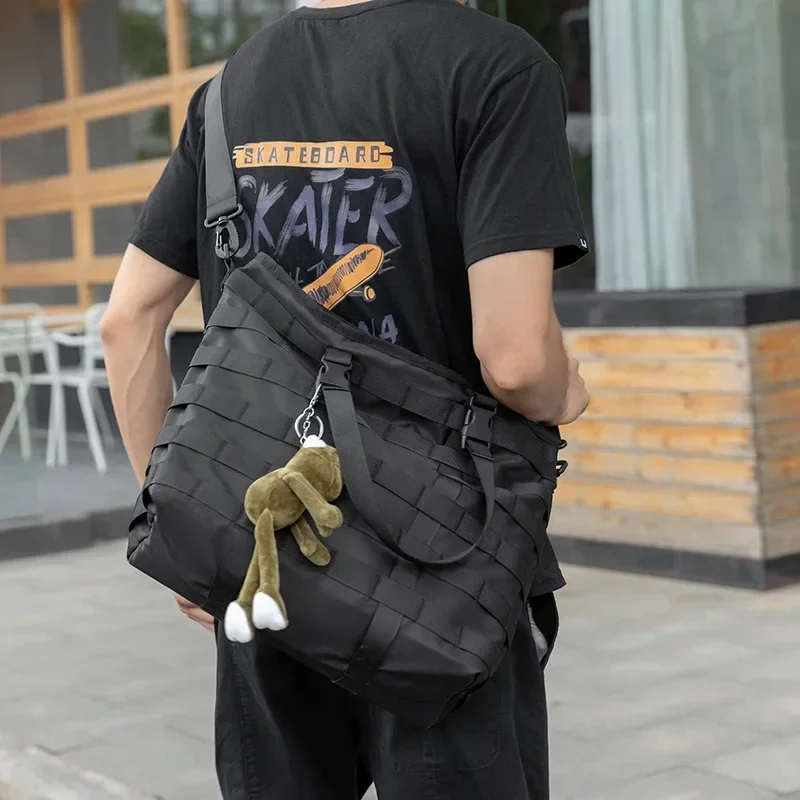 Japanese Style Crossbody Bags Men Shoulder Bag Functional Fashion Handbag Tote Bag Large Capacity Crossbody Bag for Men Women