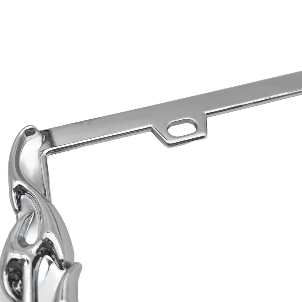2 Stück ABS Amerikanischer Standard Nummernschildhalter in Flammenform aus Kunststoff Personalisierter Kreativer Kennzeichenrahmen – Detail 9