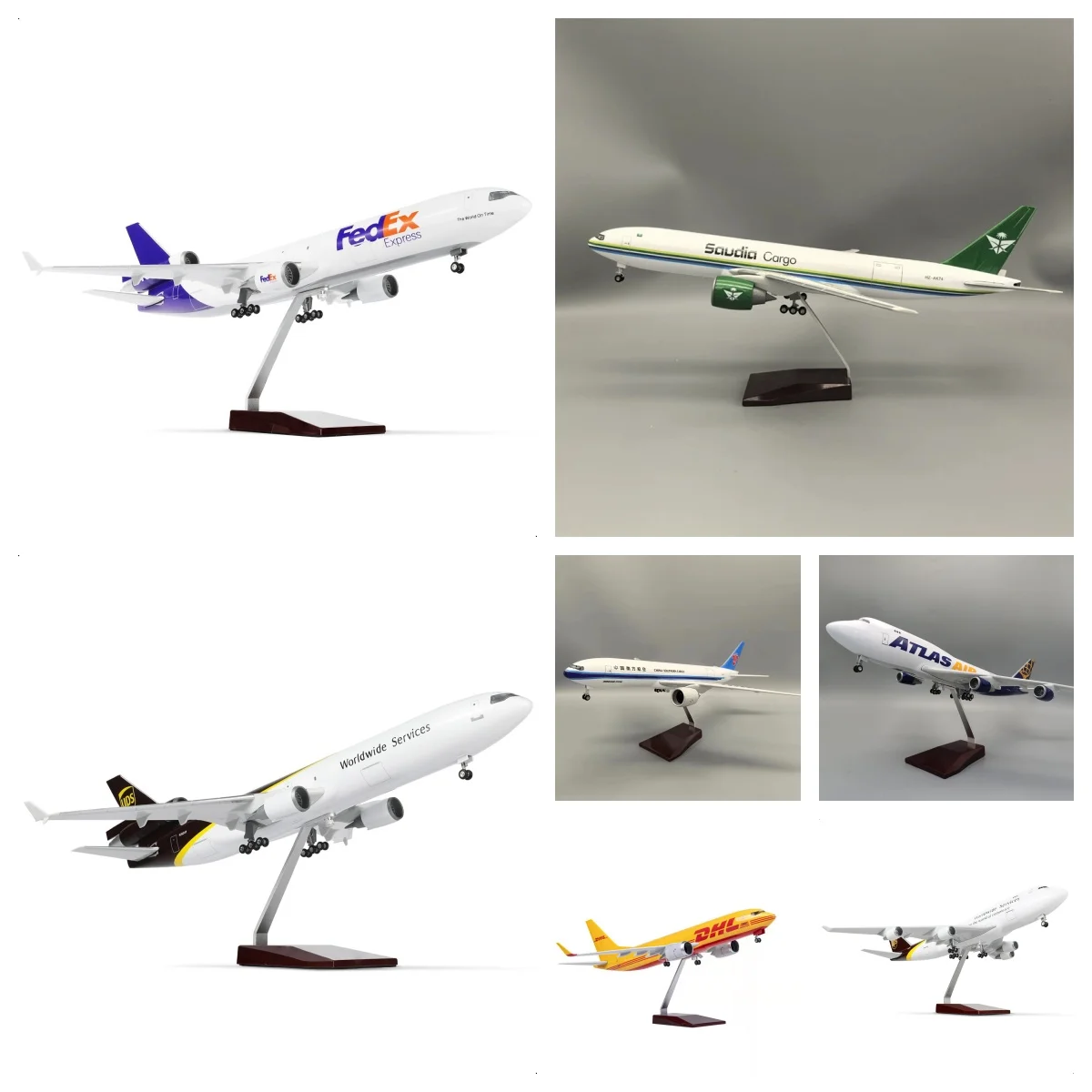 

47cm Cargo Plane Series Airplane Models Lufthansa Cargo MD-11 B747 B777 B737 A330 Resin Diecast Aircraft Collected Gift Aviation