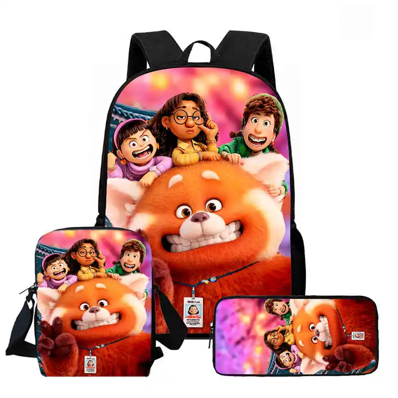 

Cartoon Turning Red Child School Backpack With Shoulder Bags Pencil Bags For Kindergarten,Light Weight School Bag For Boys Girls