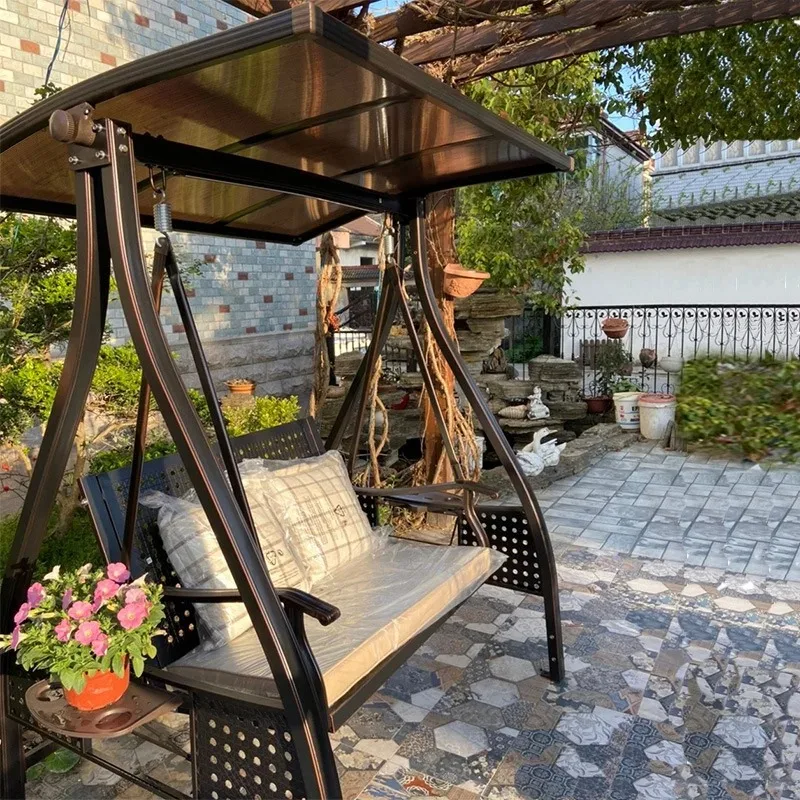 Outdoor Swing Home Garden Hanging Chair Hammock Cast Aluminum Terrace Adult Swing Chair