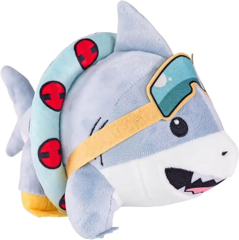 20cm MINISO Jeff Plush Cute Jeff The Land Shark Plushie Cartoon Shark Online Star Soft Stuffed Home Decor Pillow Doll Toy Custom