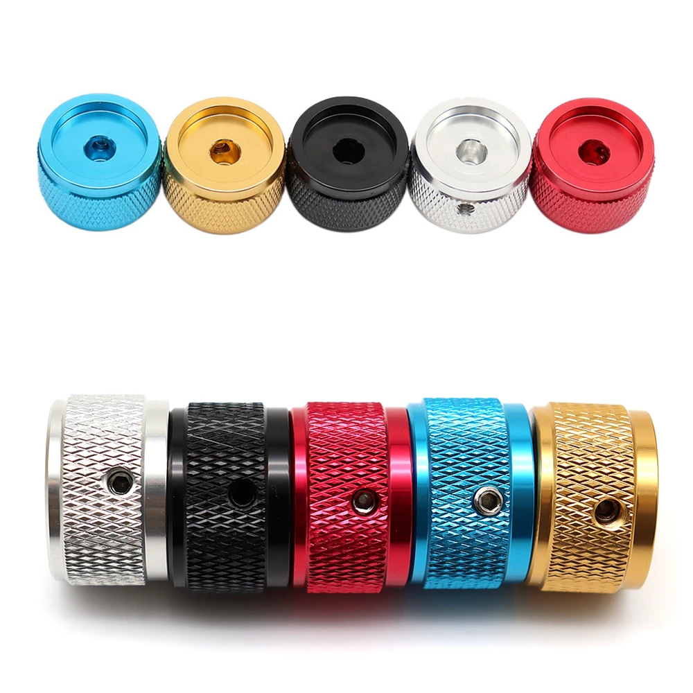 Aluminium Potentiometer Knobs 6mm Metal Pot Guitar Knobs with Indicator and Set Screw for Guitar/Bass/Audio Equipments