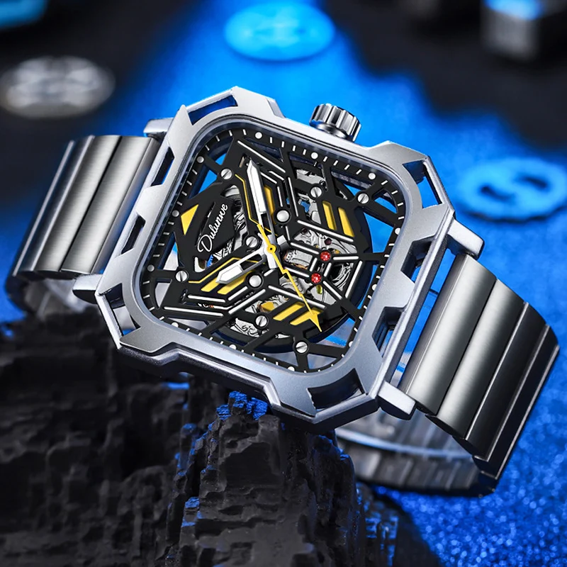 Mens Watches Top Luxury Brand Men Unique Design Sport Watch Men Automatic Mechanical Waterproof Wristwatch Relogio 2023