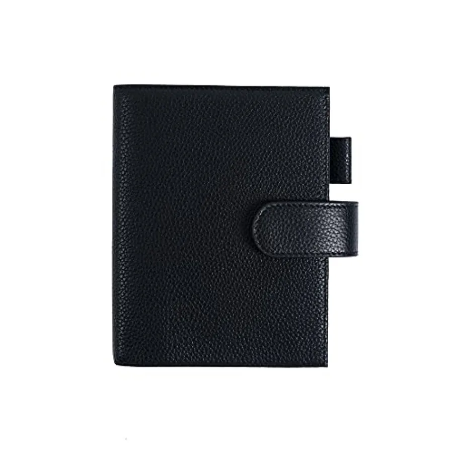 

Кожаная обложка для блокнотов A6 - подходит для Hobonichi Original Stalogy и Midori MD Planners, с петлей для ручки, слотами для карт и задним карманом.
