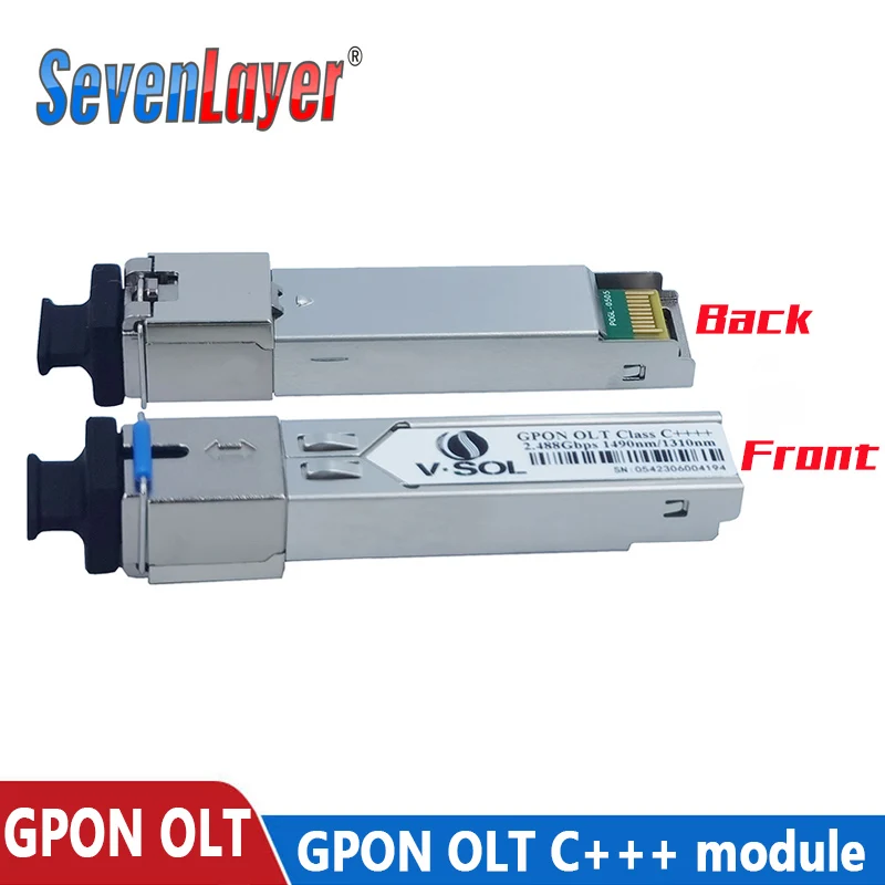 VSOL GPON OLT C+++ 20KM 7DB 8DB 9DB PON module SFP Modules SC port 1490/1310 Compatible With ZTE fiberhome huawei