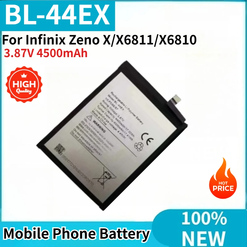 

Высококачественная аккумуляторная батарея BL-44EX 3.87V 4500mAh для Infinix Zeno X X6811 X6810, новая сменная батарея