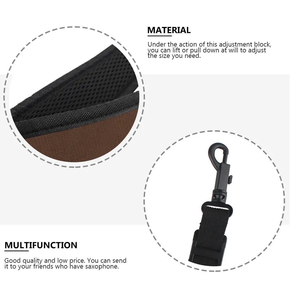 

Saxophone Strap Hanging Detachable Shoulder Neck Belt Replacement Adjustable Straps