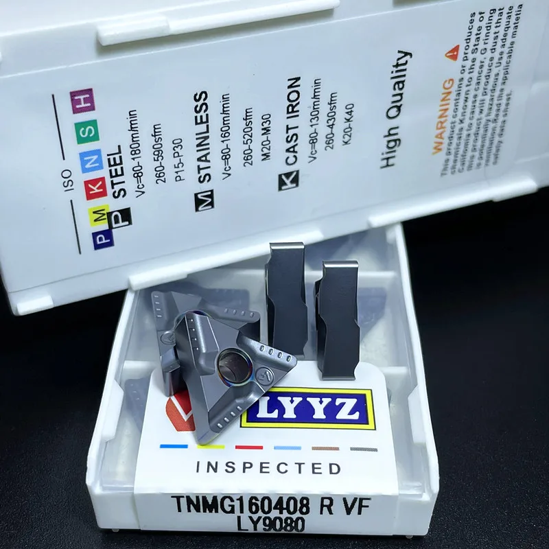 

Высококачественная твердосплавная пластина TNMG160404R TNMG160404L TNMG160408R TNMG160408L VF, токарный инструмент с ЧПУ, токарный инструмент, вставка